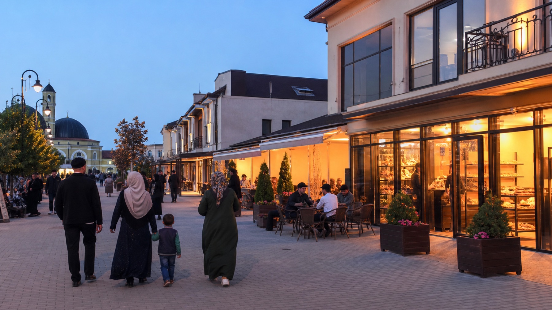 Şehir merkezinde günlük yaşam